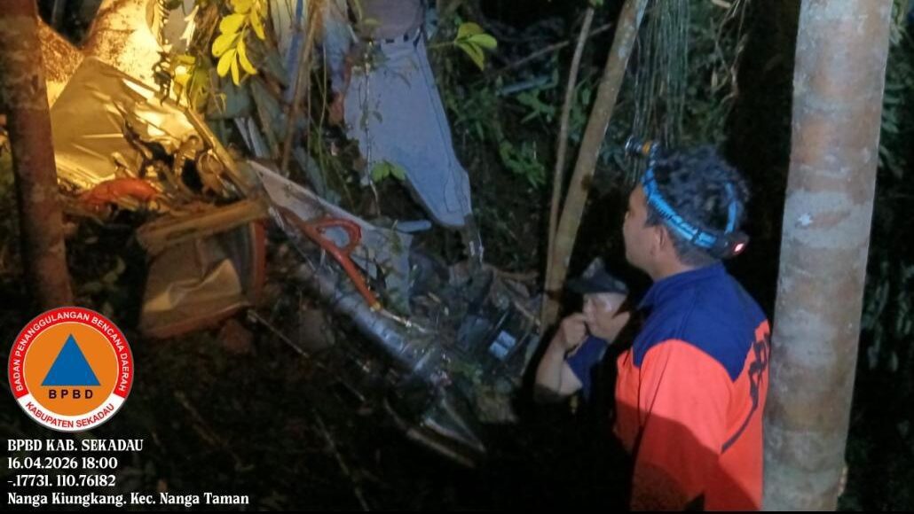 Helikopter PK-CFX Ditemukan di Perbukitan Sekadau, Evakuasi Terkendala Medan Terjal