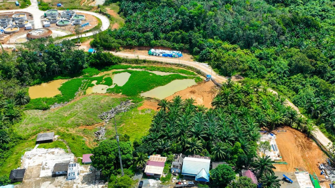 Drone view lahan calon Polresta IKN KIPP Nusantara April 2026