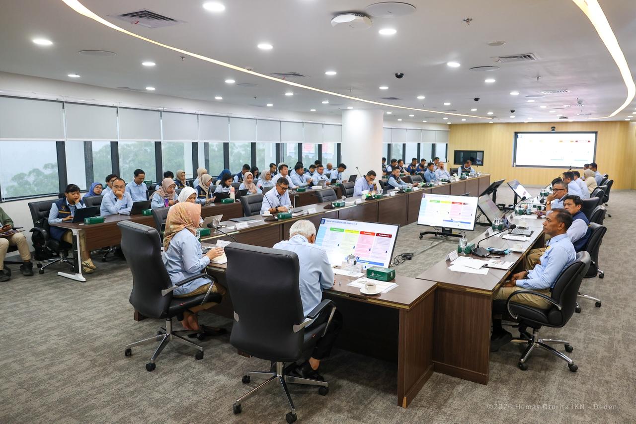 Rapat koordinasi karhutla musim kemarau 2026 di Kantor Otorita IKN