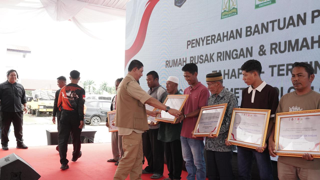 BNPB Salurkan Bantuan Dana Perbaikan Rumah Rp93,75 Miliar di Aceh Tamiang