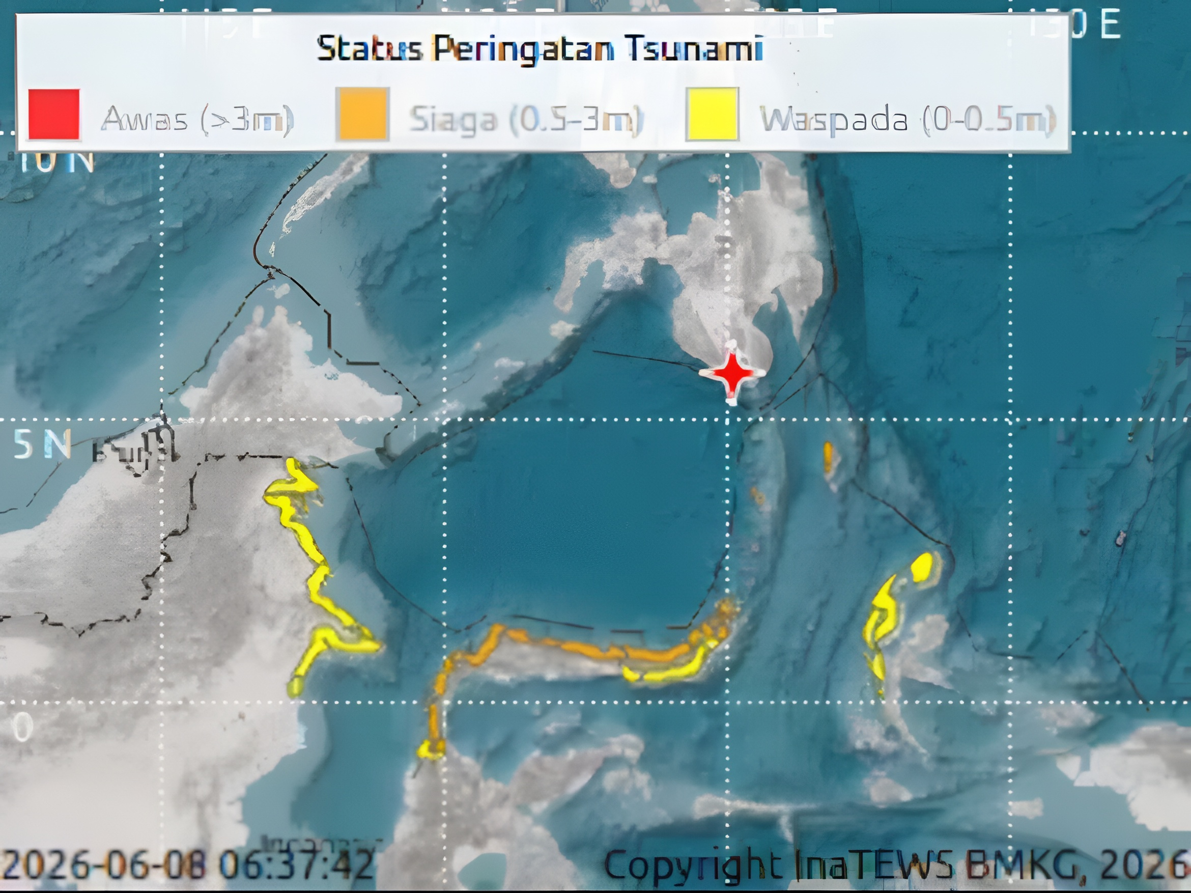 Gempa M 7,7 Sangihe Sulut Picu Tsunami Minor, Warga Pesisir Diminta Jauhi Pantai