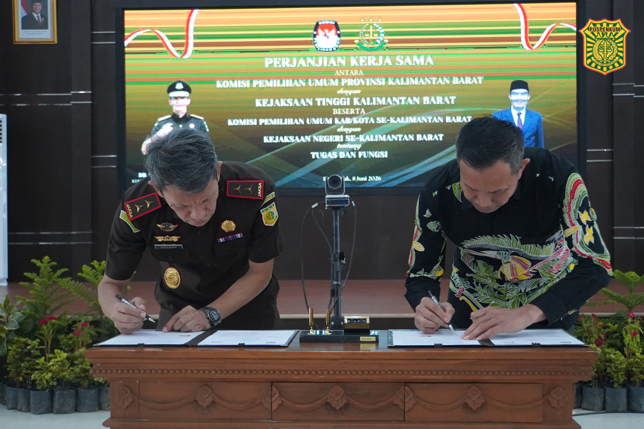 KPU dan Kejaksaan se-Kalbar Sepakati Kerja Sama Pengawalan Hukum Pemilu