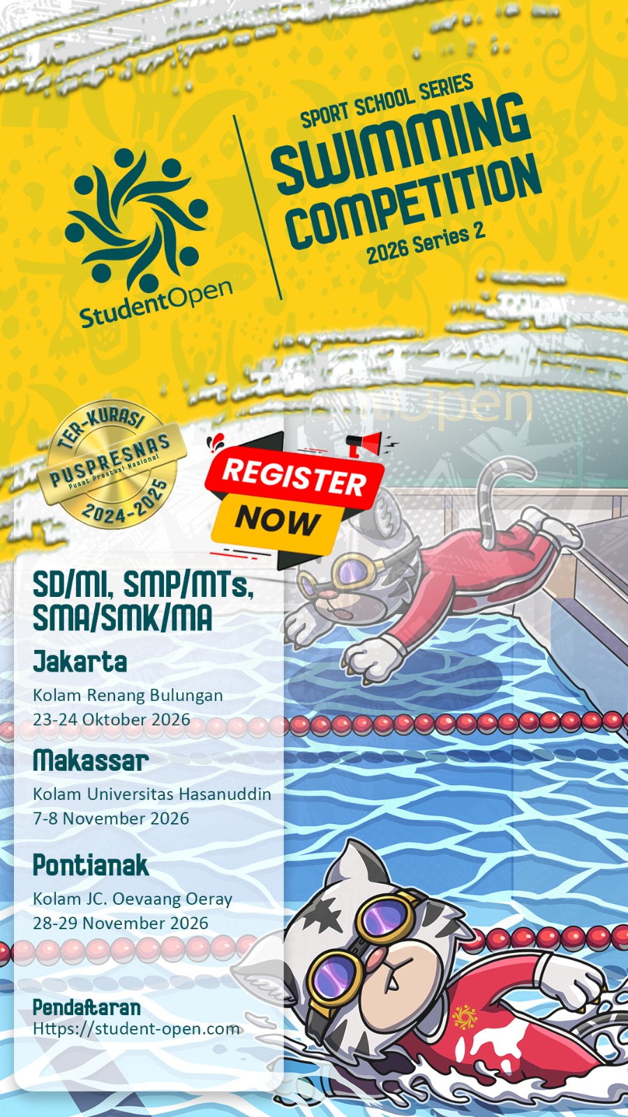Panitia Pelaksana Sport School Series Swimming 2026 Seri-2