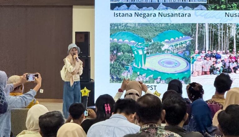 "Otorita IKN melatih 66 siswa SMP-SMA Sepaku Bahasa Inggris lewat IKN Mengajar untuk menyambut sistem sekolah dua bahasa di IKN."