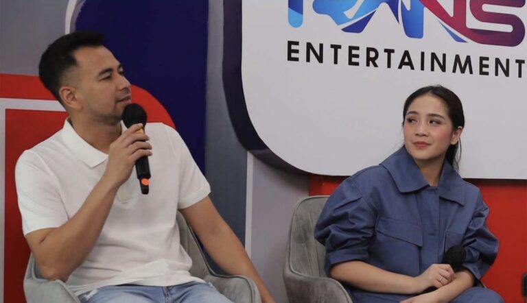 Raffi Ahmad dan Nagita Slavina dalam konferensi pers IPO RANS Entertainment oversubscribed