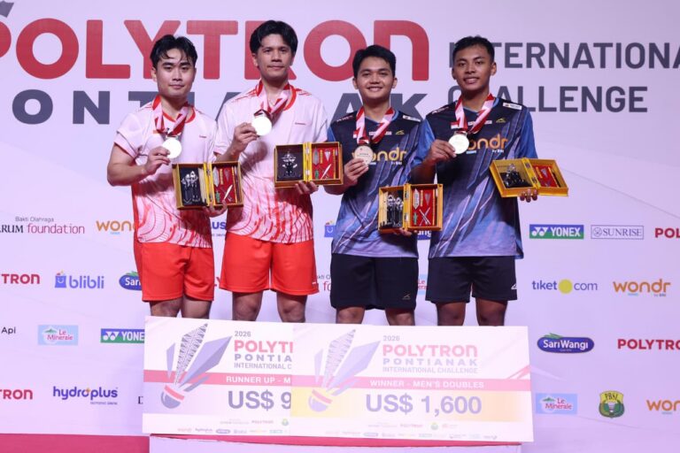 "Duet anyar Wahyu Agung Prasetyo/Pulung Ramadhan sukses raih gelar juara Pontianak International Challenge 2026 usai tundukkan Yeremia/Patra dua gim langsung."