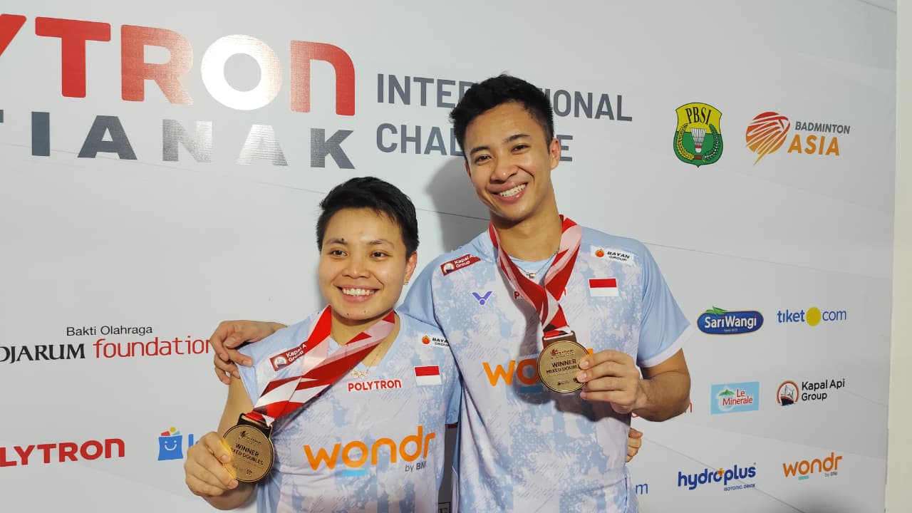 Dejan dan Apriyani Sukses Rebut Gelar Juara di POLYTRON Pontianak International Challenge 2026
