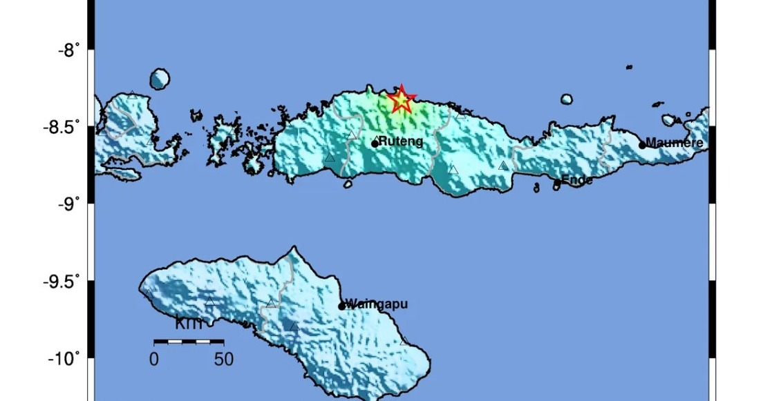 Gempa Ruteng Manggarai Timur 5,7 Magnitudo Kembali Guncang NTT Kamis Pagi
