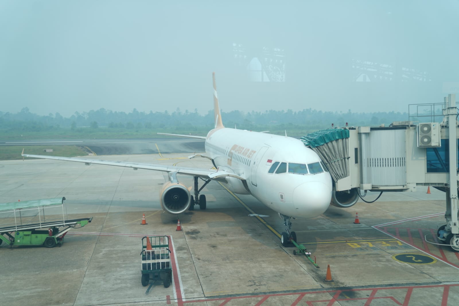 Kabut Asap Karhutla Lumpuhkan Belasan Jadwal Penerbangan di Bandara Supadio Pontianak
