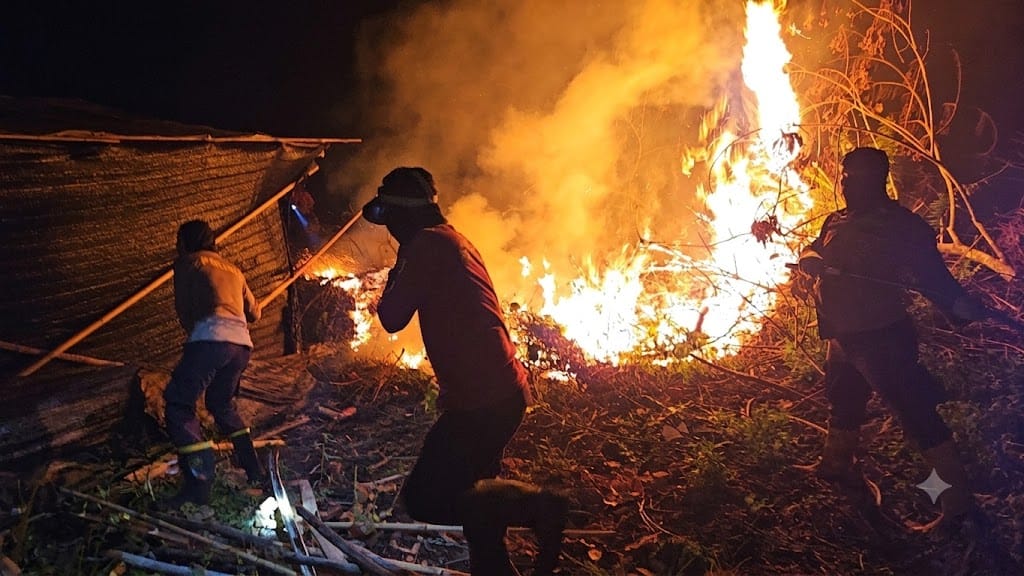 Karhutla Enam Hektare Ancam Perumahan di Kubu Raya, Petugas Sekat Kobaran Api