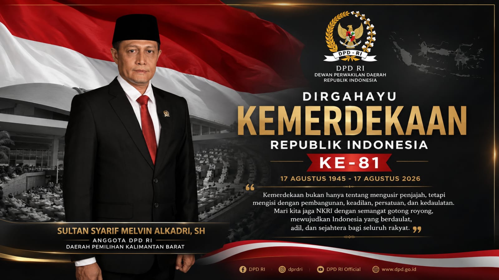 Refleksi HUT RI ke-81: Sultan Syarif Melvin Tekankan Pentingnya Pemerataan Pembangunan Daerah