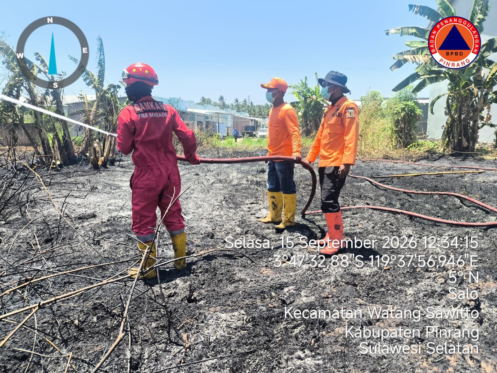 Karhutla Landa Tiga Wilayah, Satu Petugas Pemadam Gugur di Pinrang