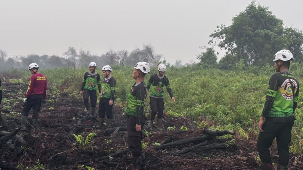 Tim Ops Aman Nusa Polda Kalbar Verifikasi 6 Titik Potensi Karhutla di Kubu Raya