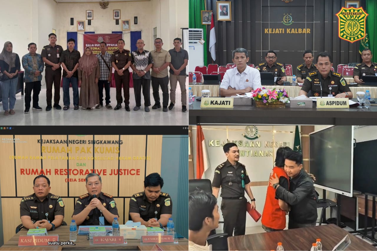 Kejati Kalbar Hentikan Empat Perkara Pidana Lewat Mekanisme Keadilan Restoratif