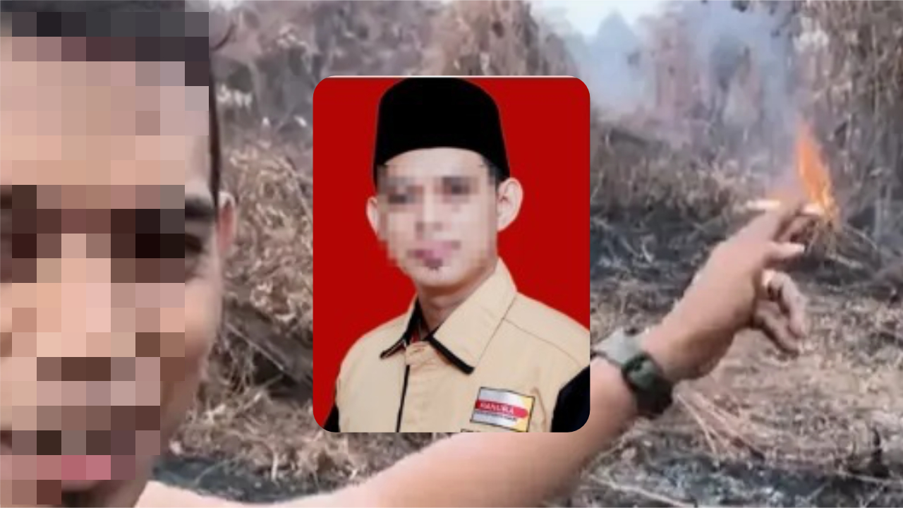Oknum Anggota DPRD Mempawah Pamer Bakar Lahan Sawit di TikTok saat Karhutla