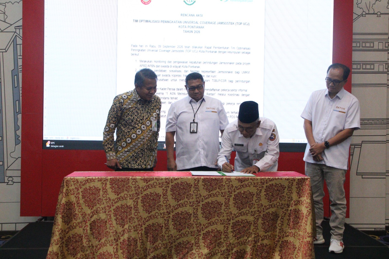 Kejar Target 55 Persen, Pemkot Pontianak Gandeng Kejari Perluas Jamsostek