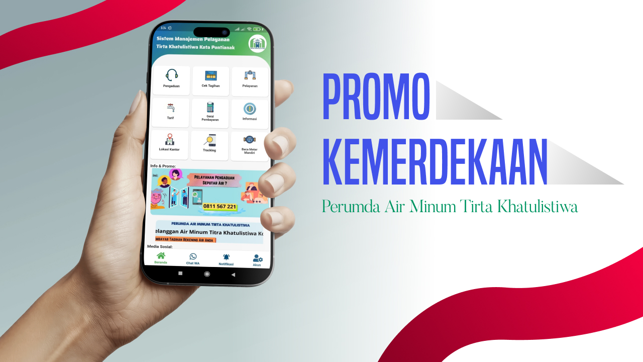 Meriahkan HUT RI Ke-81, PDAM Tirta Khatulistiwa Tebar Diskon Sambungan dan Pemutihan Denda