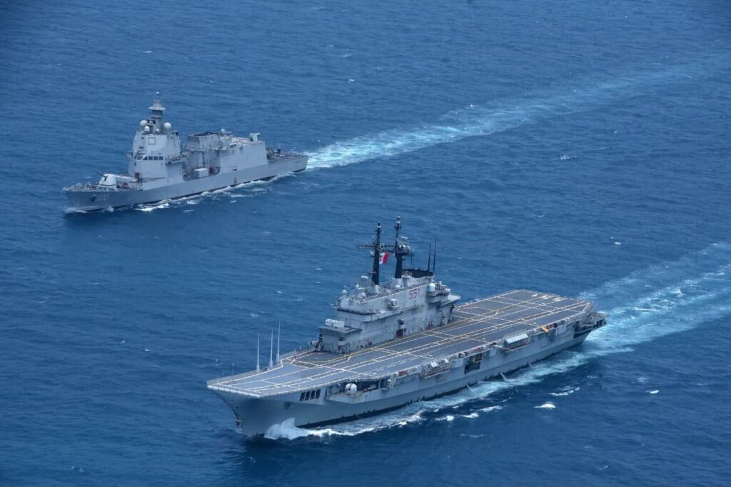 Tiba di Perairan ALKI I, Kapal Induk ITS Giuseppe Garibaldi Perkuat Pertahanan Maritim Indonesia