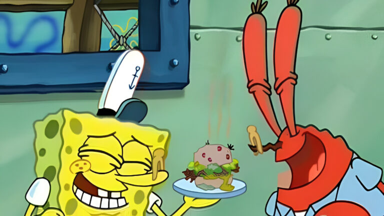 "Temukan 5 fakta menarik di balik karakter Spongebob yang selalu ceria dan sangat mencintai pekerjaannya sebagai koki di Krusty Krab."