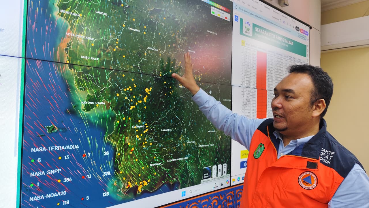 Angin Selatan Bawa Kiriman Asap Lintas Wilayah, Kualitas Udara Pontianak dan Kubu Raya Memburuk
