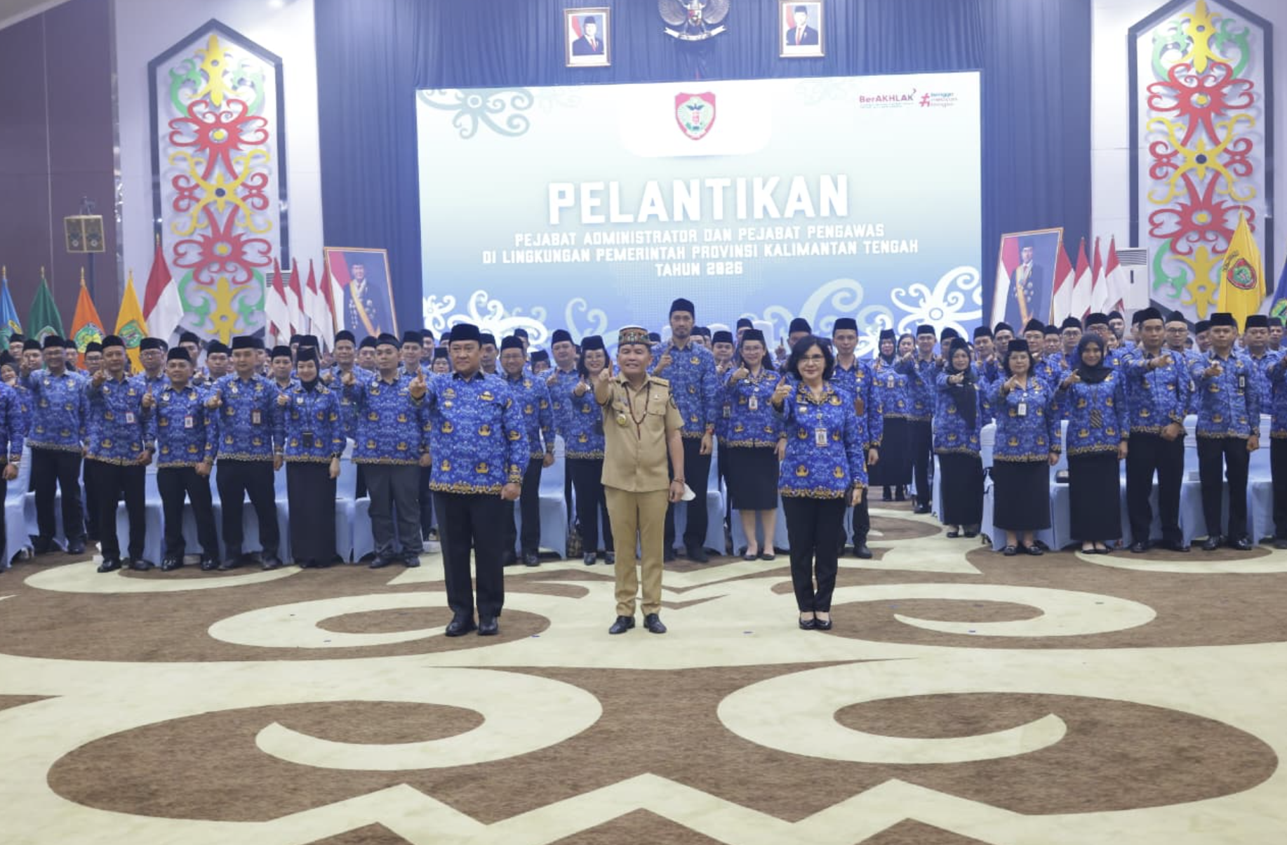 Kalteng Darurat Karhutla Tertinggi di Kalimantan, Gubernur Agustiar Lantik 234 Pejabat Baru