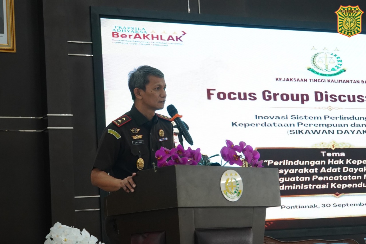 Kejati Kalbar Luncurkan Sikawan Dayak, Jamin Hak Keperdataan Perempuan dan Anak