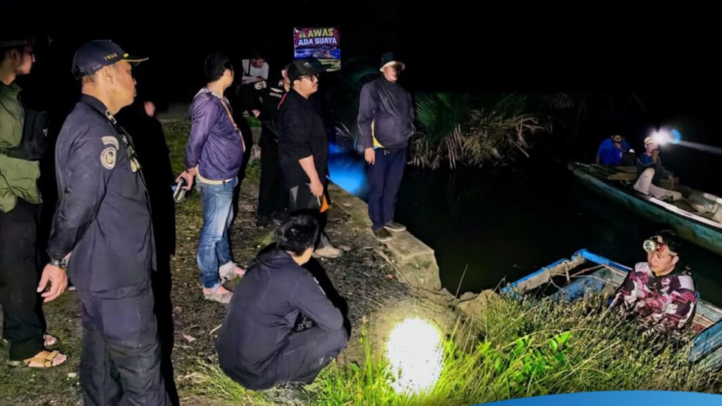 Respons Laporan Warga, Balai PK Pontianak Lakukan Pemantauan dan Mitigasi Konflik Buaya di Pemangkat