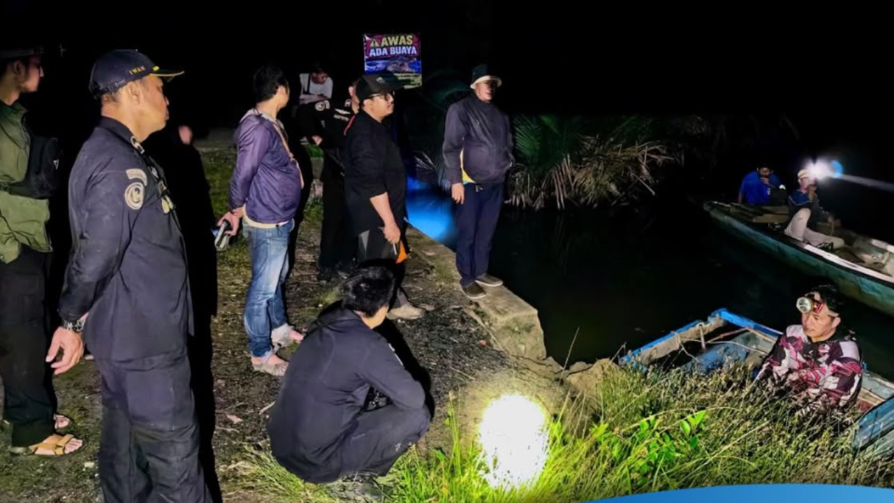 Respons Laporan Warga, Balai PK Pontianak Lakukan Pemantauan dan Mitigasi Konflik Buaya di Pemangkat