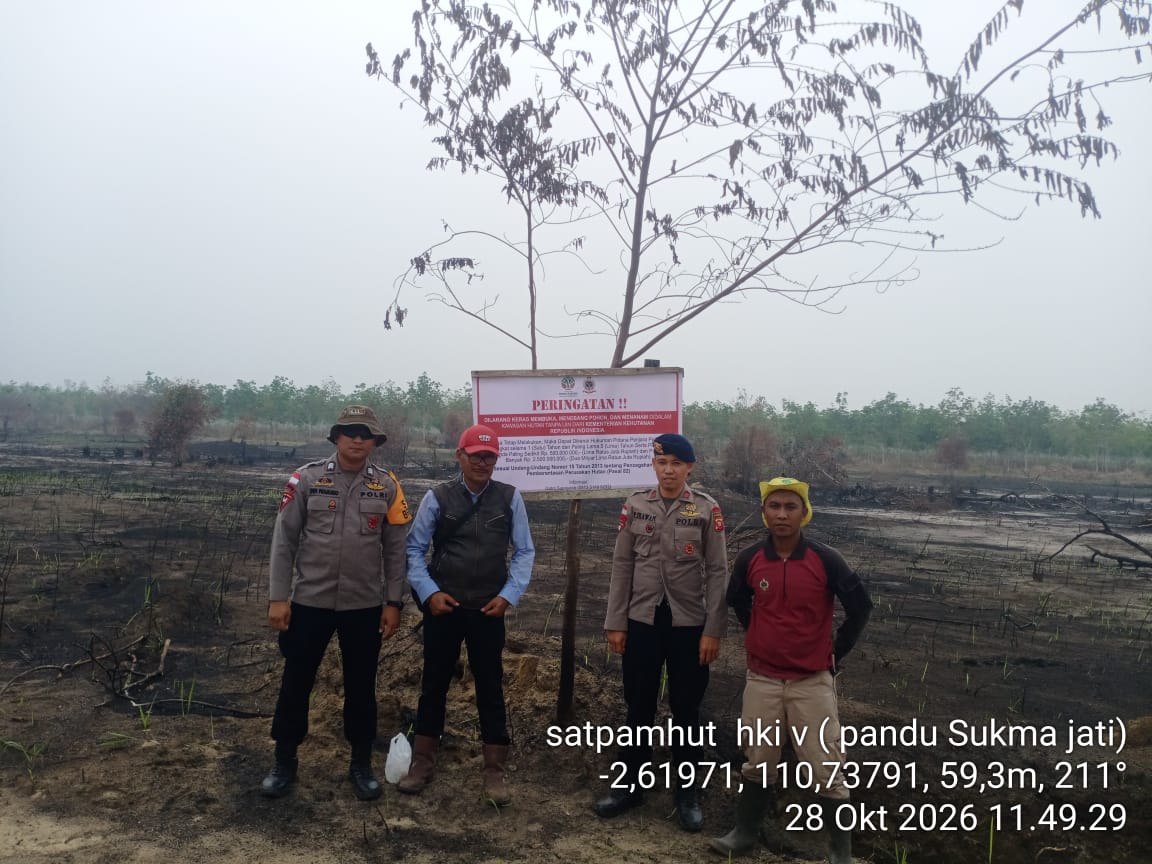 Tim Gabungan Patroli Kawasan Cagar Alam Muara Kendawangan Cegah Karhutla