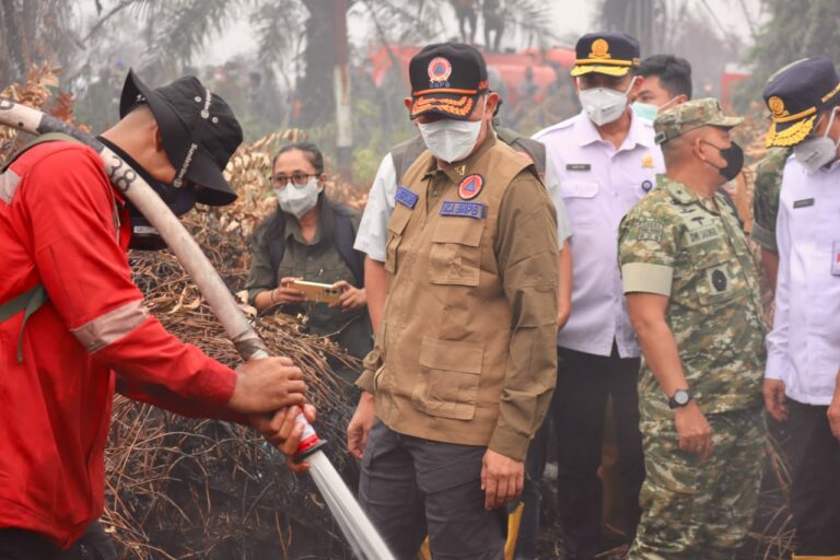 "Kepala BNPB Kristomei Sianturi dan Kasad Tandyo Budi Revita meninjau langsung karhutla di Pulang Pisau guna memperkuat koordinasi penanganan di Kalteng."