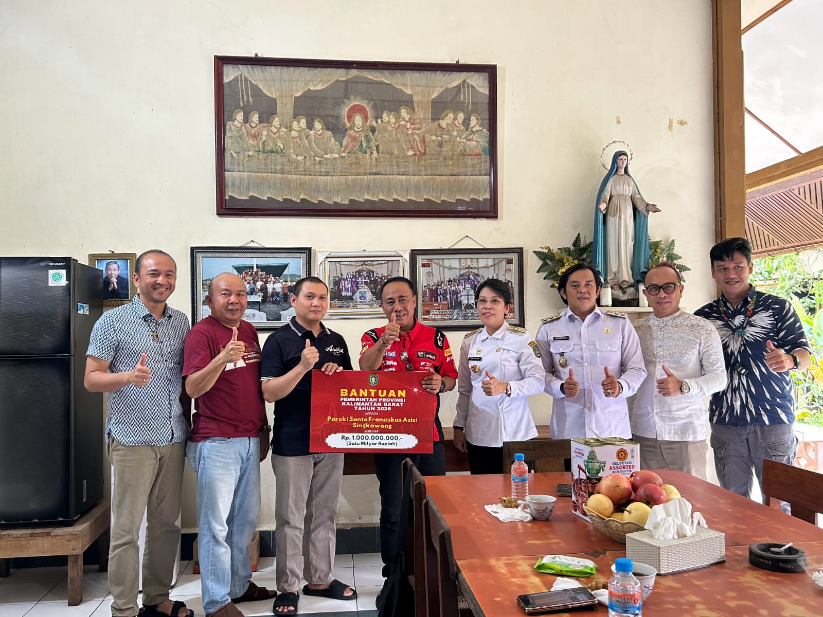 Pemprov Kalbar Salurkan Bantuan Rp1 Miliar untuk Paroki Santo Fransiskus Asisi Singkawang